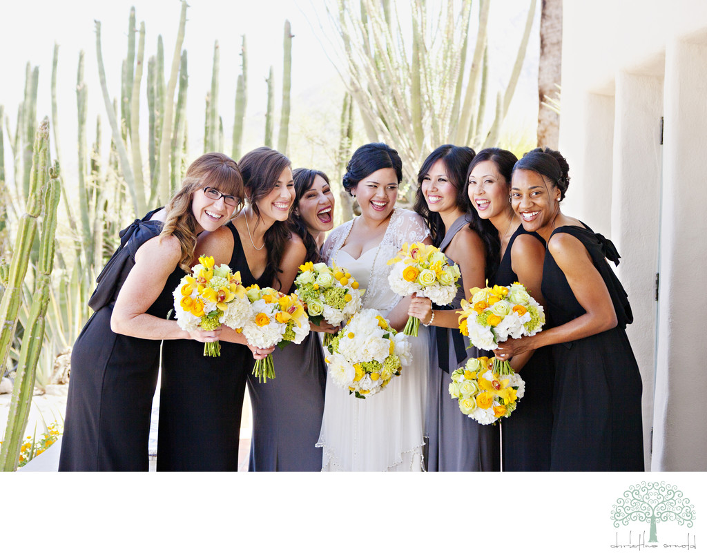 Palm Springs Wedding Party Photographs O'Donnell House