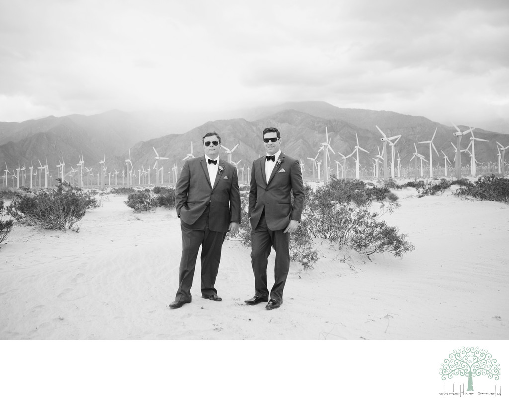 Windmills, Wedding Portraits Palm Springs