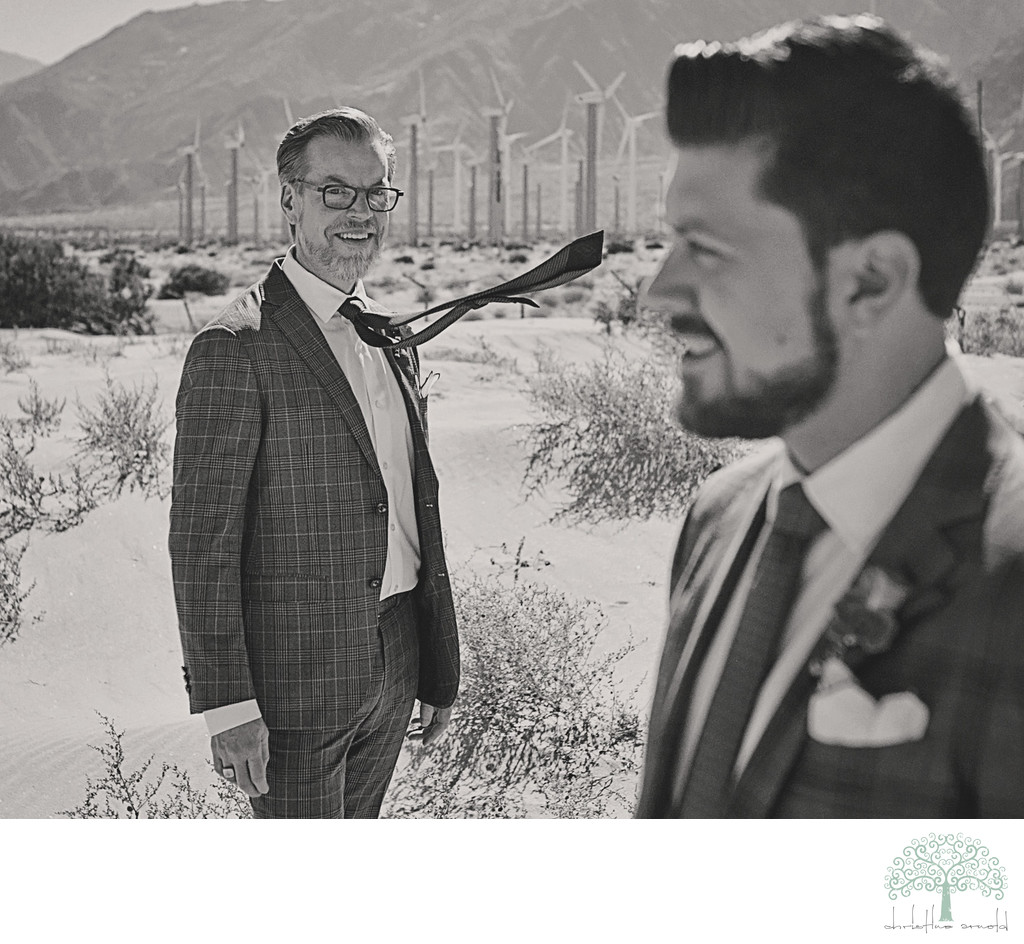Unique same-sex wedding photography in Palm Springs