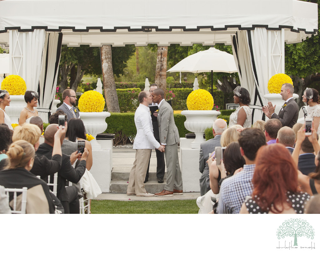 LGBTQ wedding ceremony photos Palm Springs California
