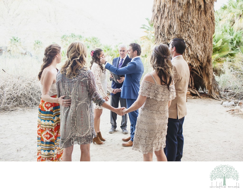 Elopements in Palm Springs, Ceremony Under Tree