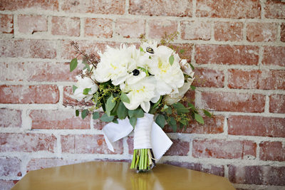 Artisan Events bouquet using peonies and anemones