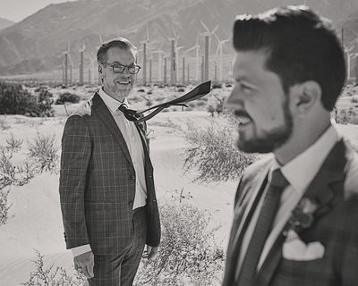 Unique same-sex wedding photography in Palm Springs