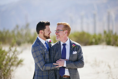 Creative Palm Springs gay wedding photography portraits