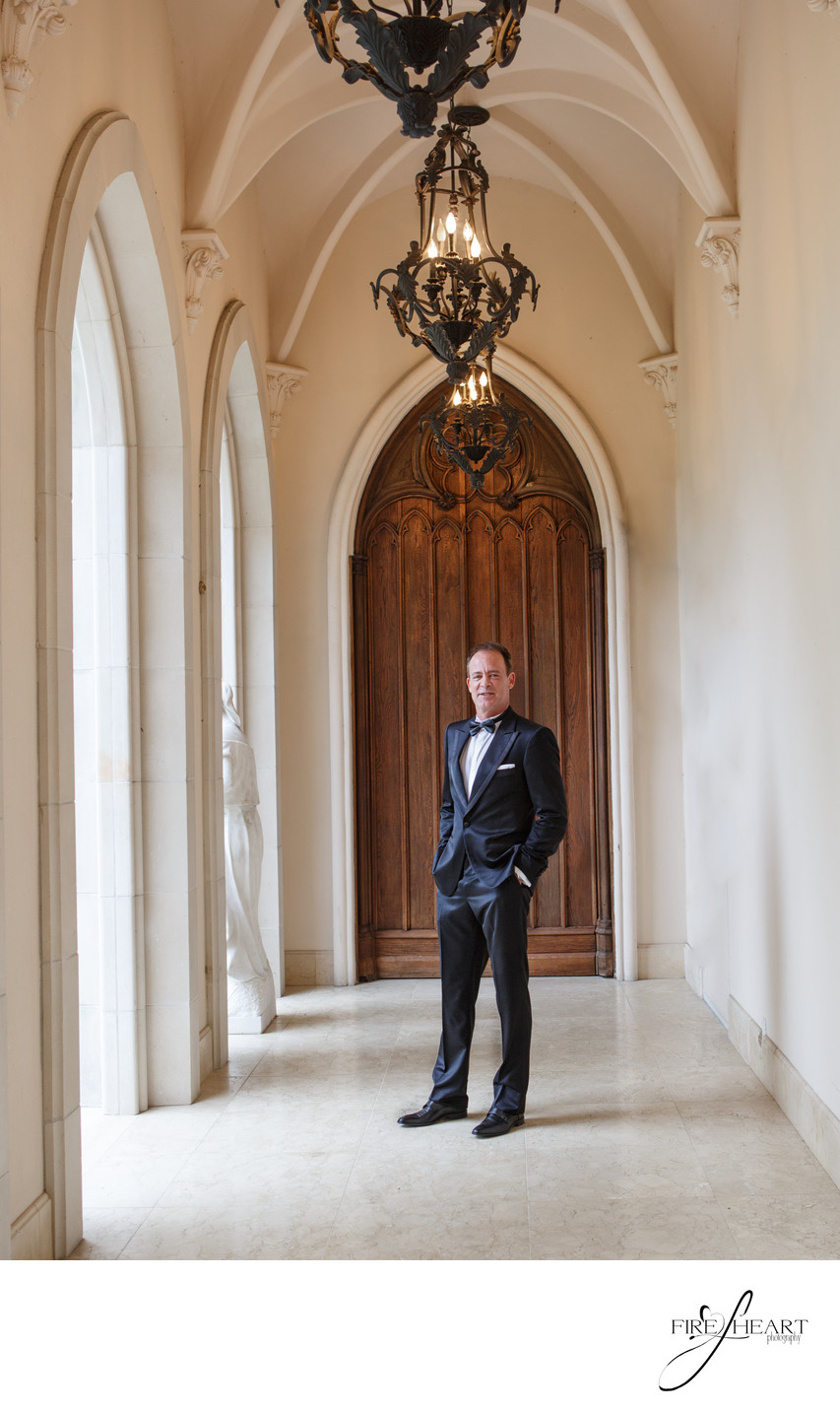 Groom Portrait at Chateau Cocomar