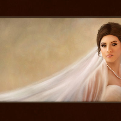 Fine Art Painted Bridal Portraits from Houston Wedding Photographers - FireHeart Photography