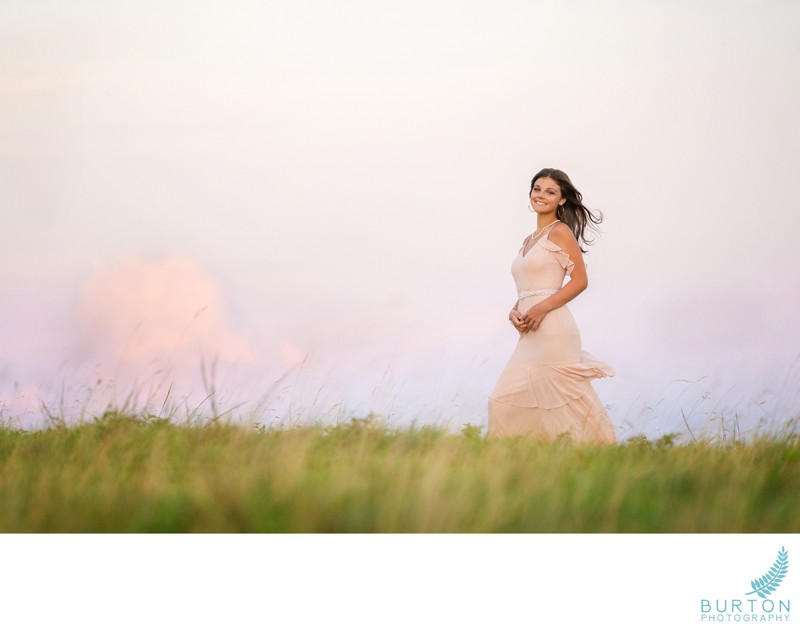 Senior girl portrait, golden field at sunset, Boone NC Senior girl portrait, golden field at sunset, Boone NC