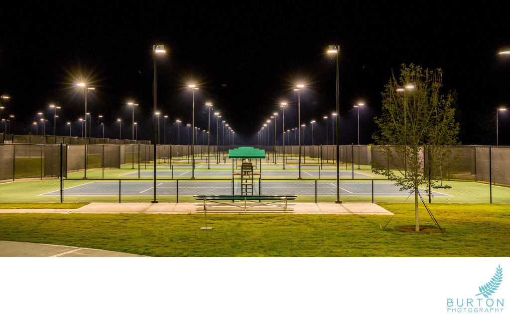Boone Commercial Photographers Rome Tennis Center Night