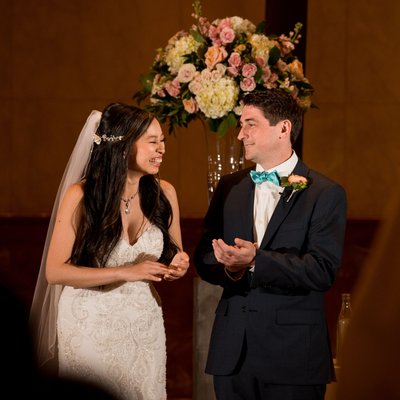 Stephanie and Mark Laughed at their Wedding Ceremony