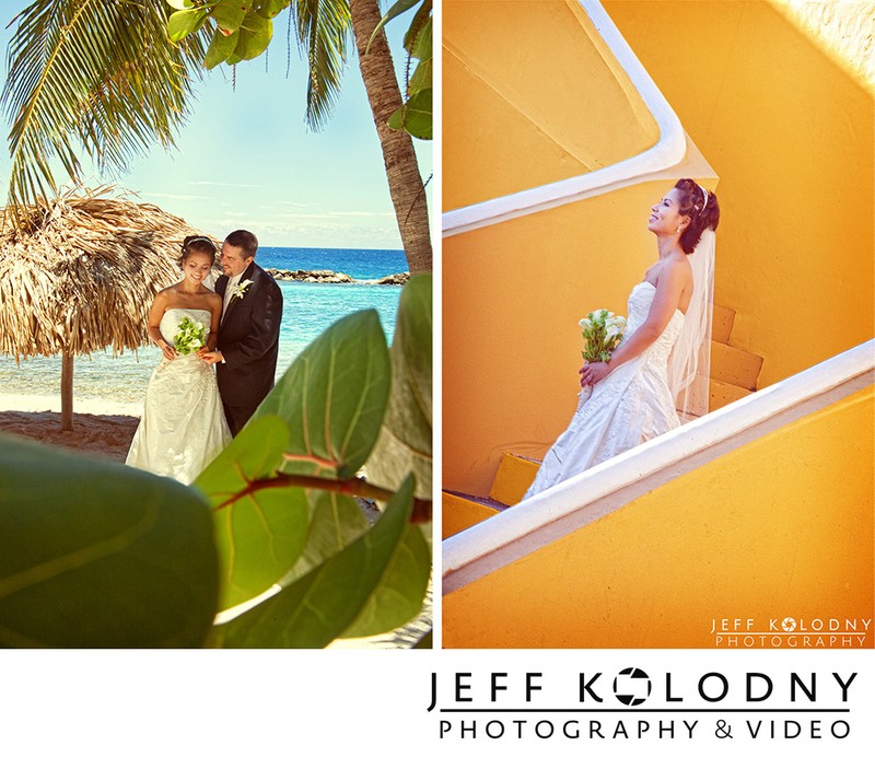 Small wedding / elopement pictures taken in Curacao