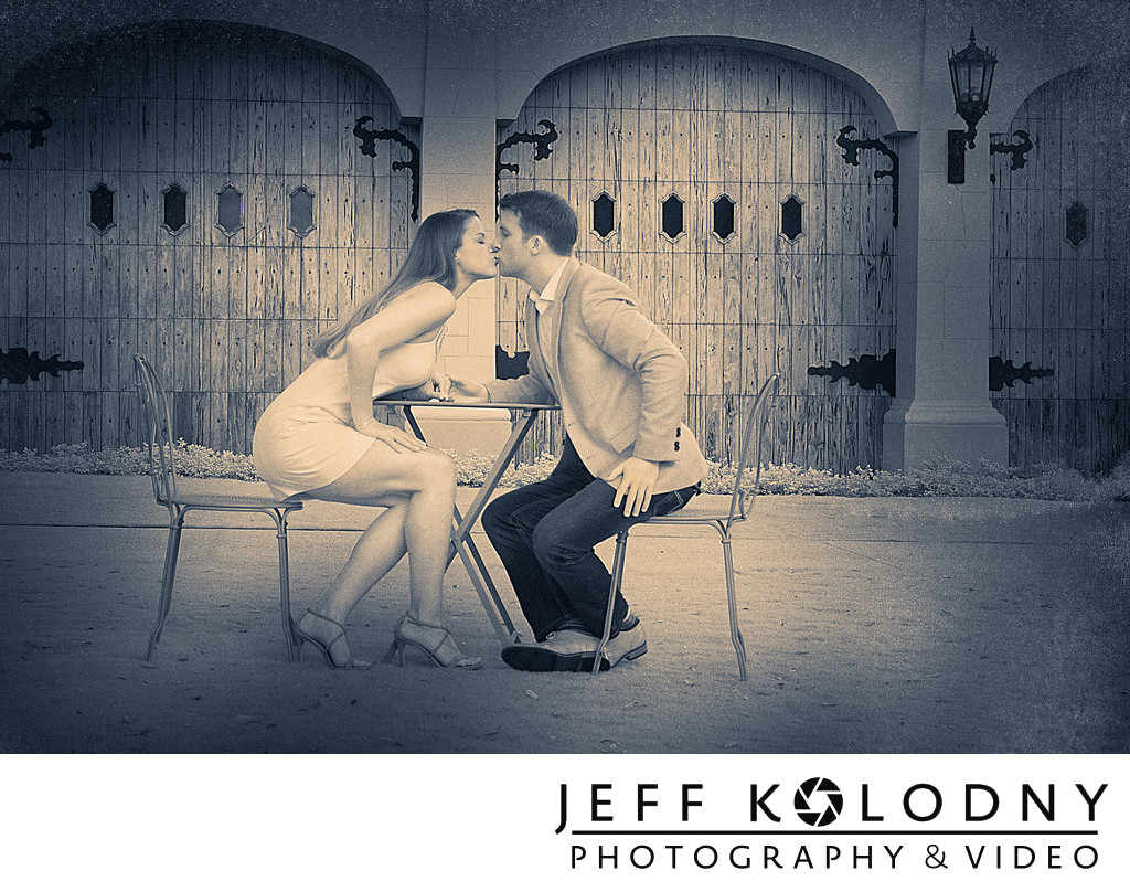 Kissy Kiss at a Palm Beach Engagement session