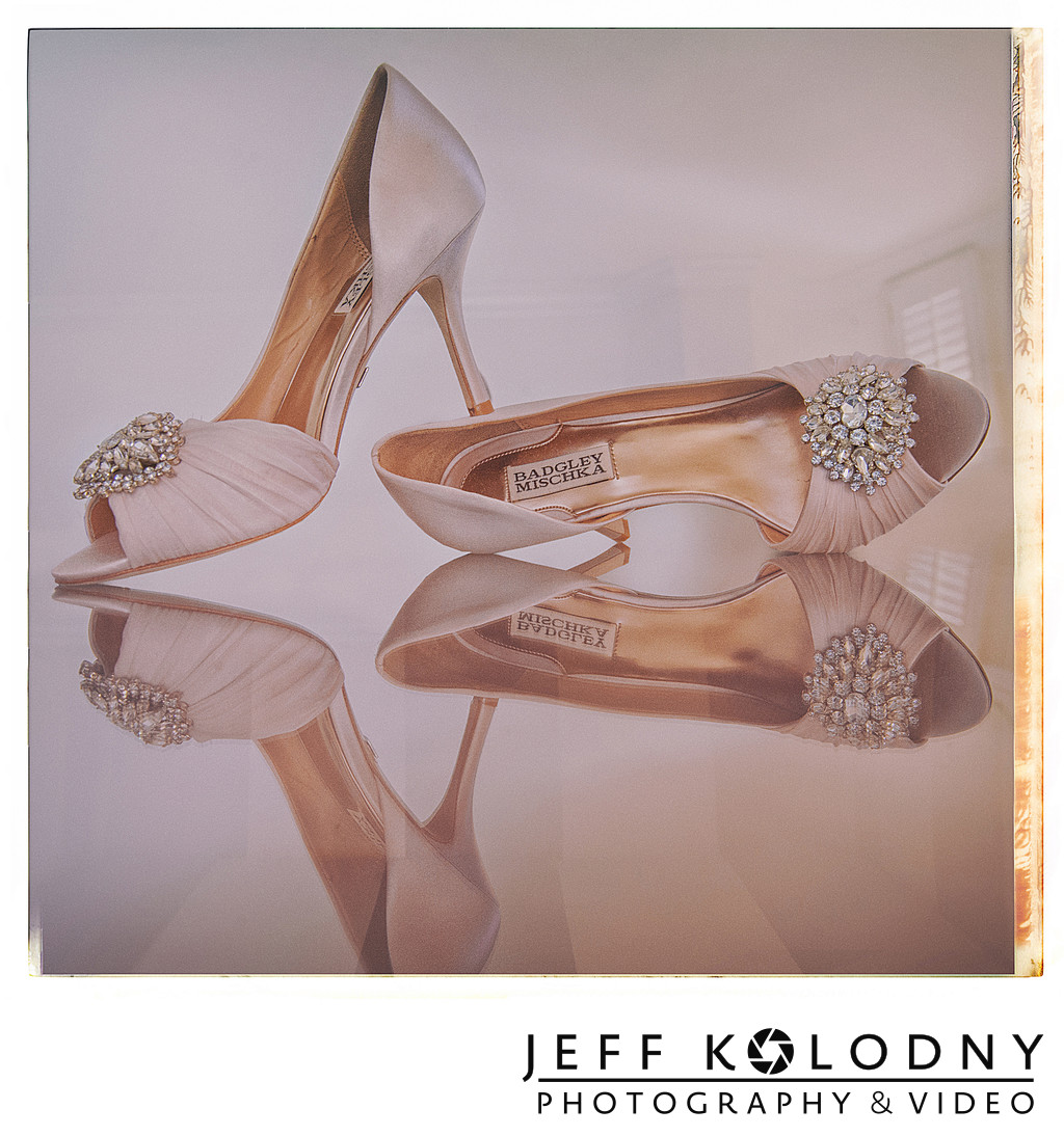 Bride's heels captured at her South Florida wedding.