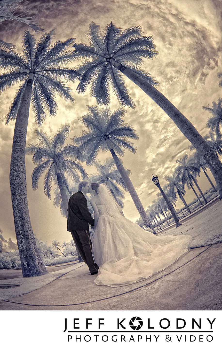 Bride and Groom at their Breakers wedding, Palm Beach.