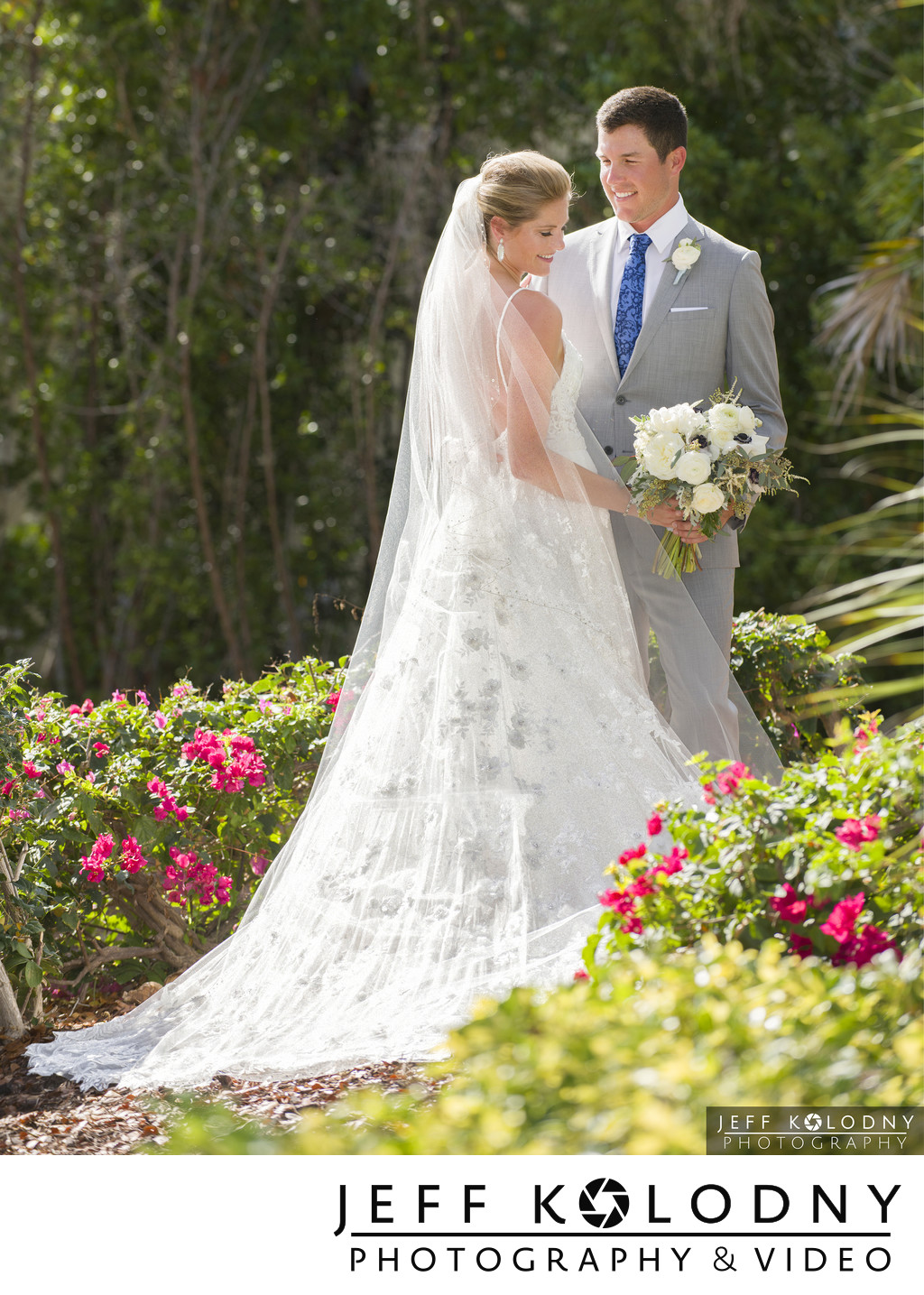 Bride and Groom from an Awesome Ocean Reef Club Wedding.
