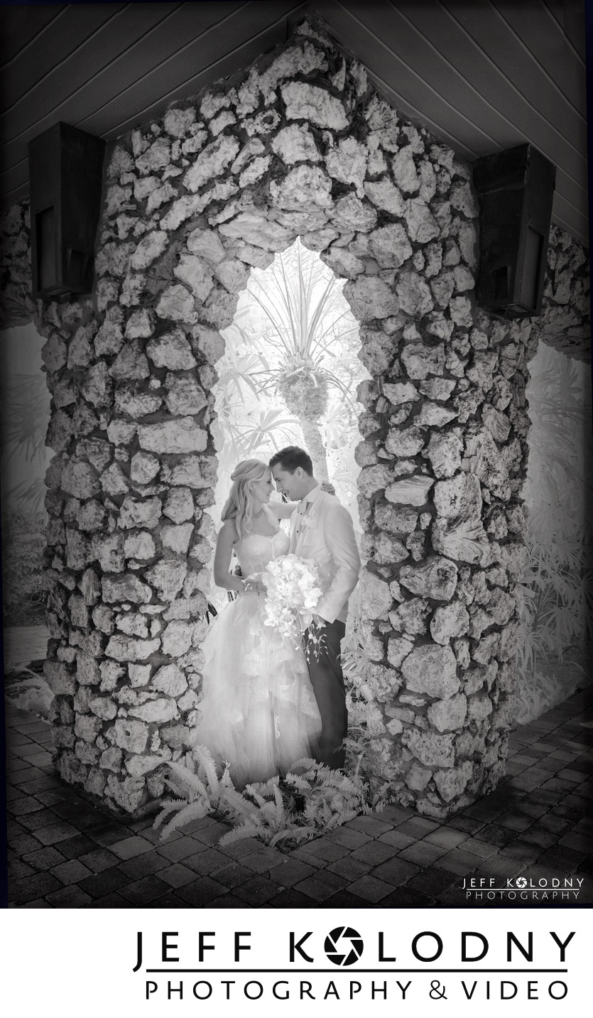 Ocean Reef Club infrared wedding photo.