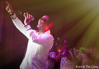 Rocking out with Kool and the Gang.