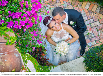 Bridal Portrait of Bride and Groom at La Jolla Ballroom in Coral Gables FL
