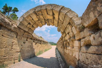 Archway into the Olympia Stadium, Greece