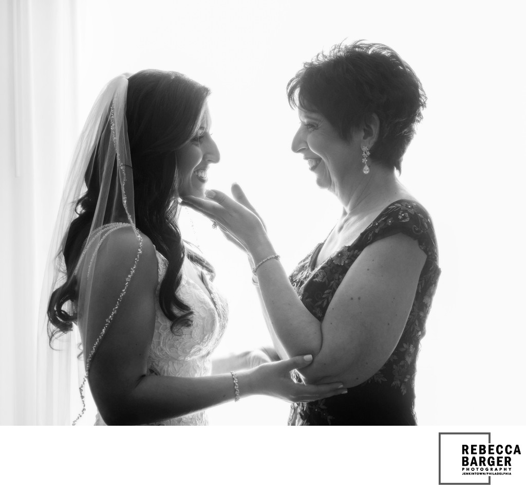 Mother and Daughter on her wedding day. 