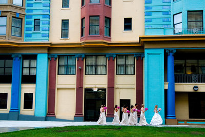 Atlantic City brides at NJ shore location. 