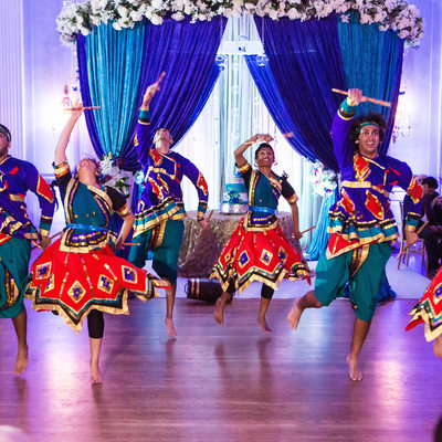 Indian dance troupe wedding