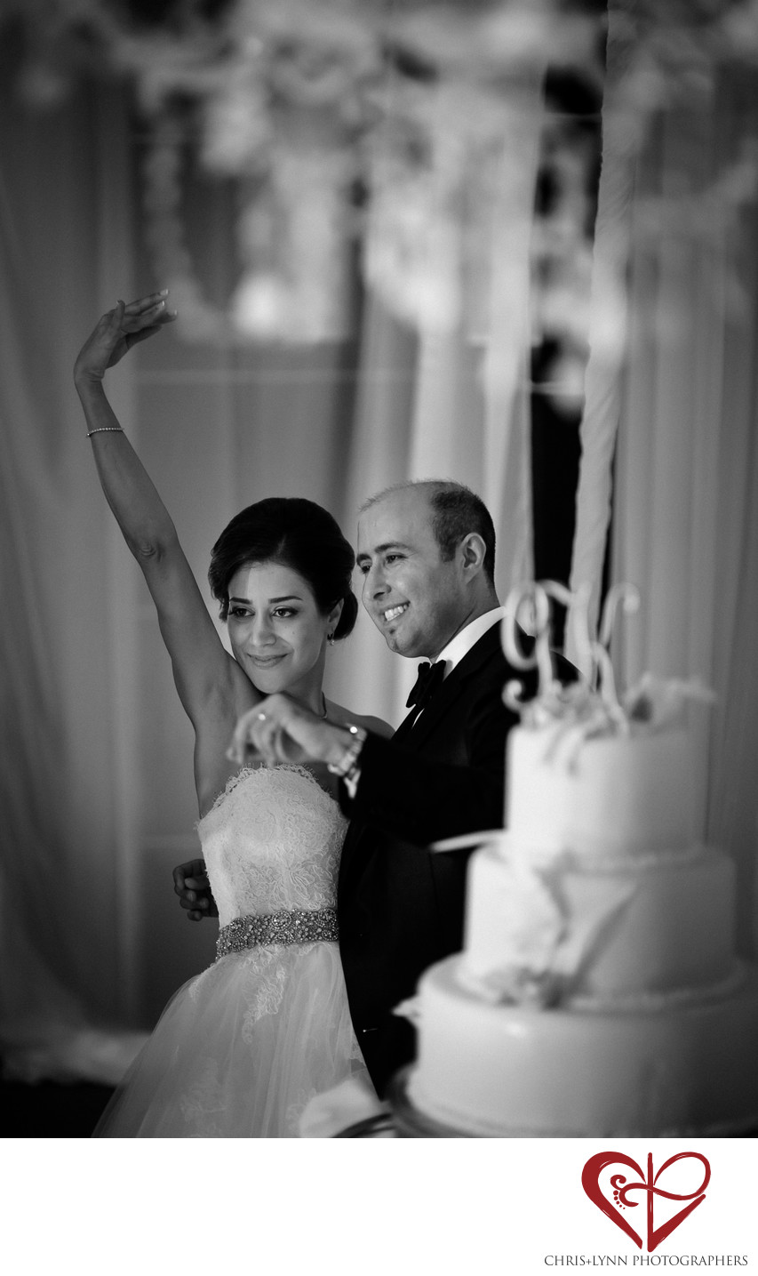 Cake Cutting at Cancun Wedding Reception