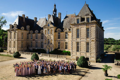 Chateau de Saint Loup Wedding Group Photos 