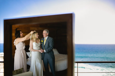 The Cape Hotel Wedding, Los Cabos, Mexico, Bride & Veil
