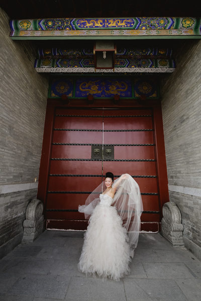 China Destination Wedding, Bridal Photos in X'ian