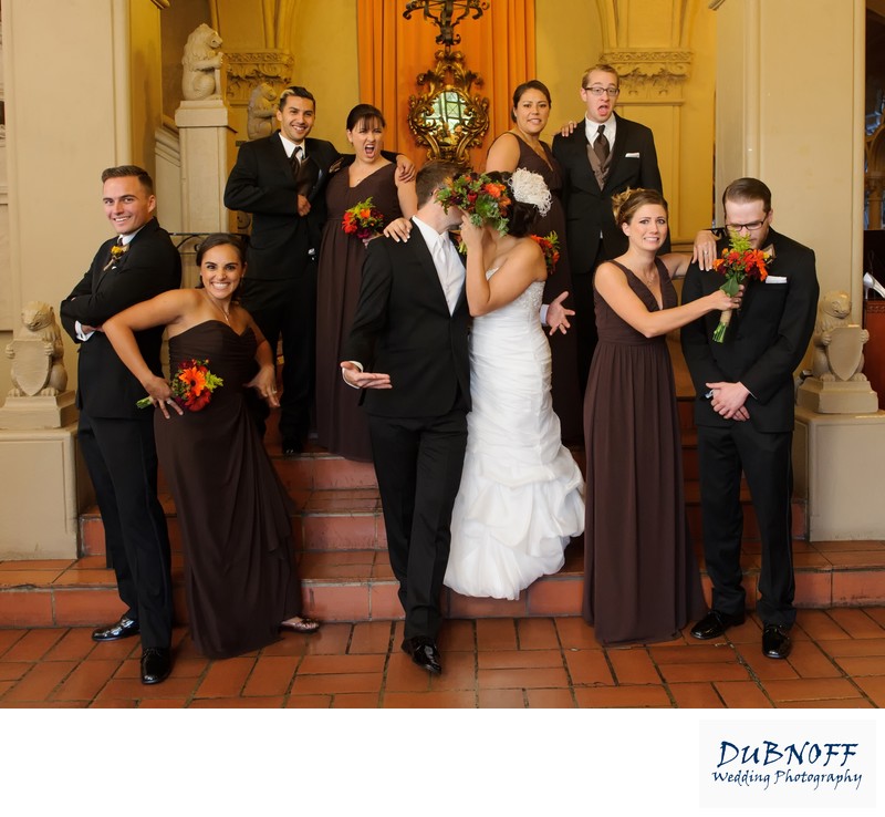Fun Wedding Photography of the Bridal Party at Berkeley City Club