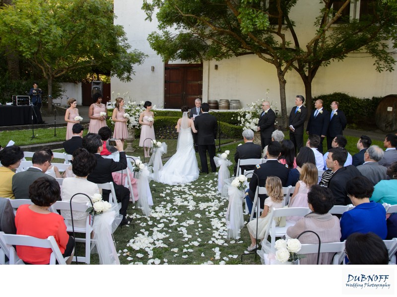 Wedding Ceremony Photography at Wente Vineyards in Livermore