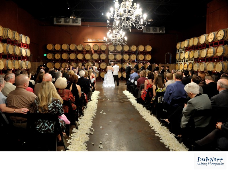 Wedding Ceremony at the Palm Event Center in Livermore