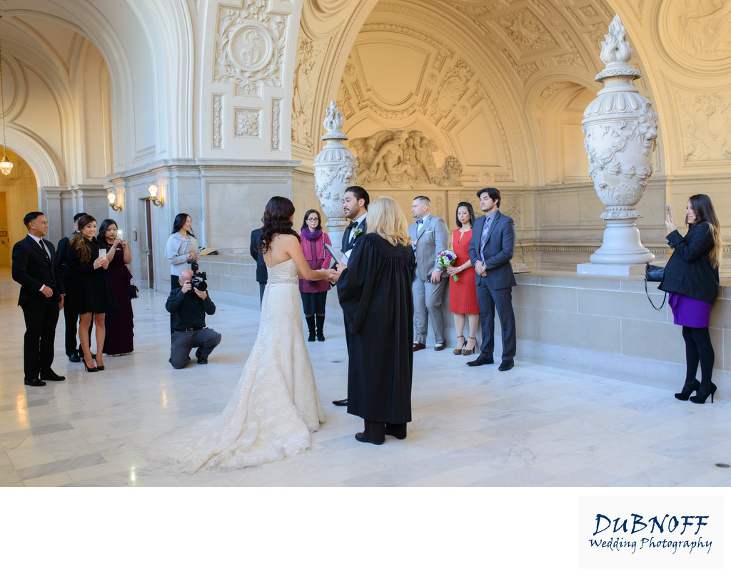 north gallery wedding ceremony San Francisco City Hall