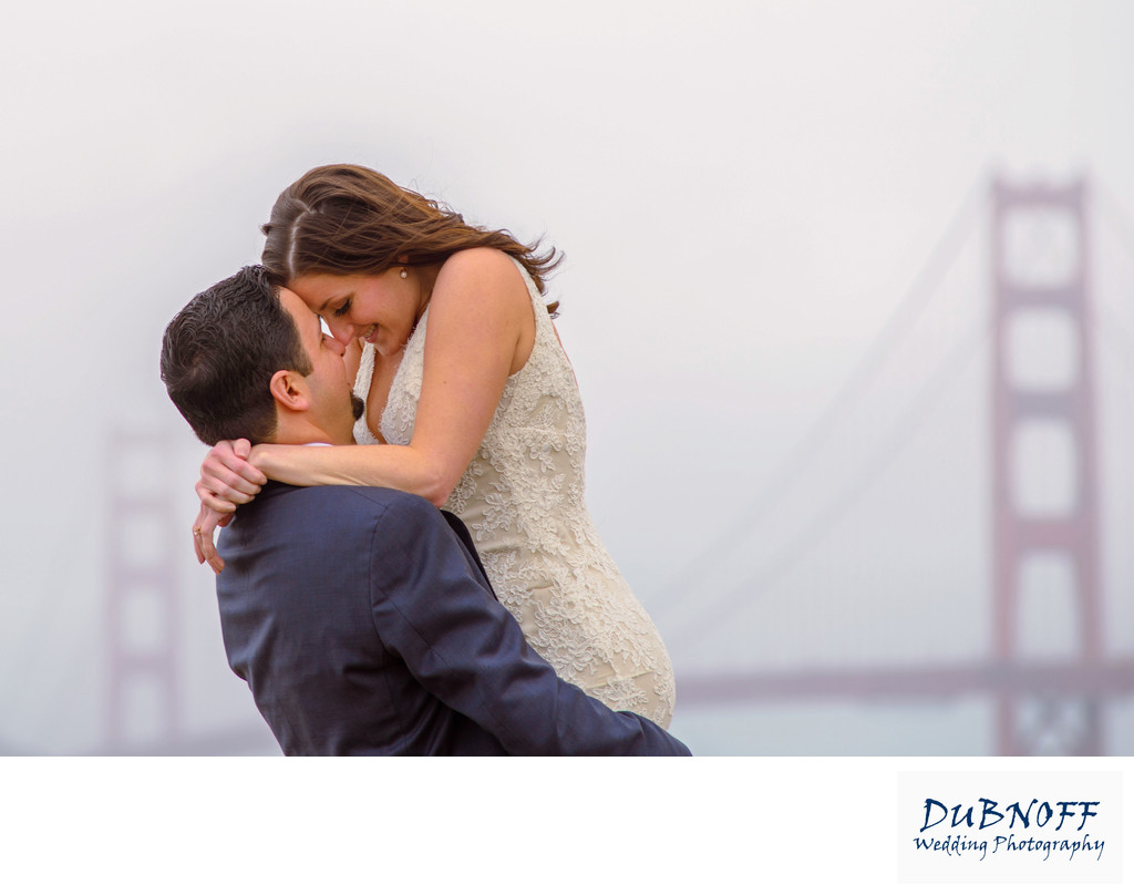 San Francisco City Hall Wedding Photographers - Golden Gate Fog