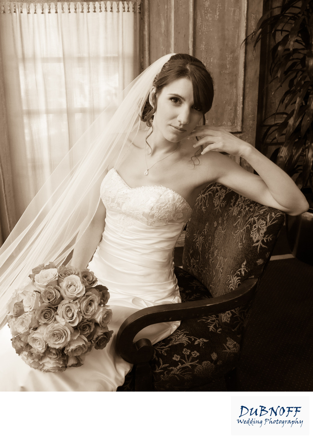 bride in chair individual wedding portrait photography
