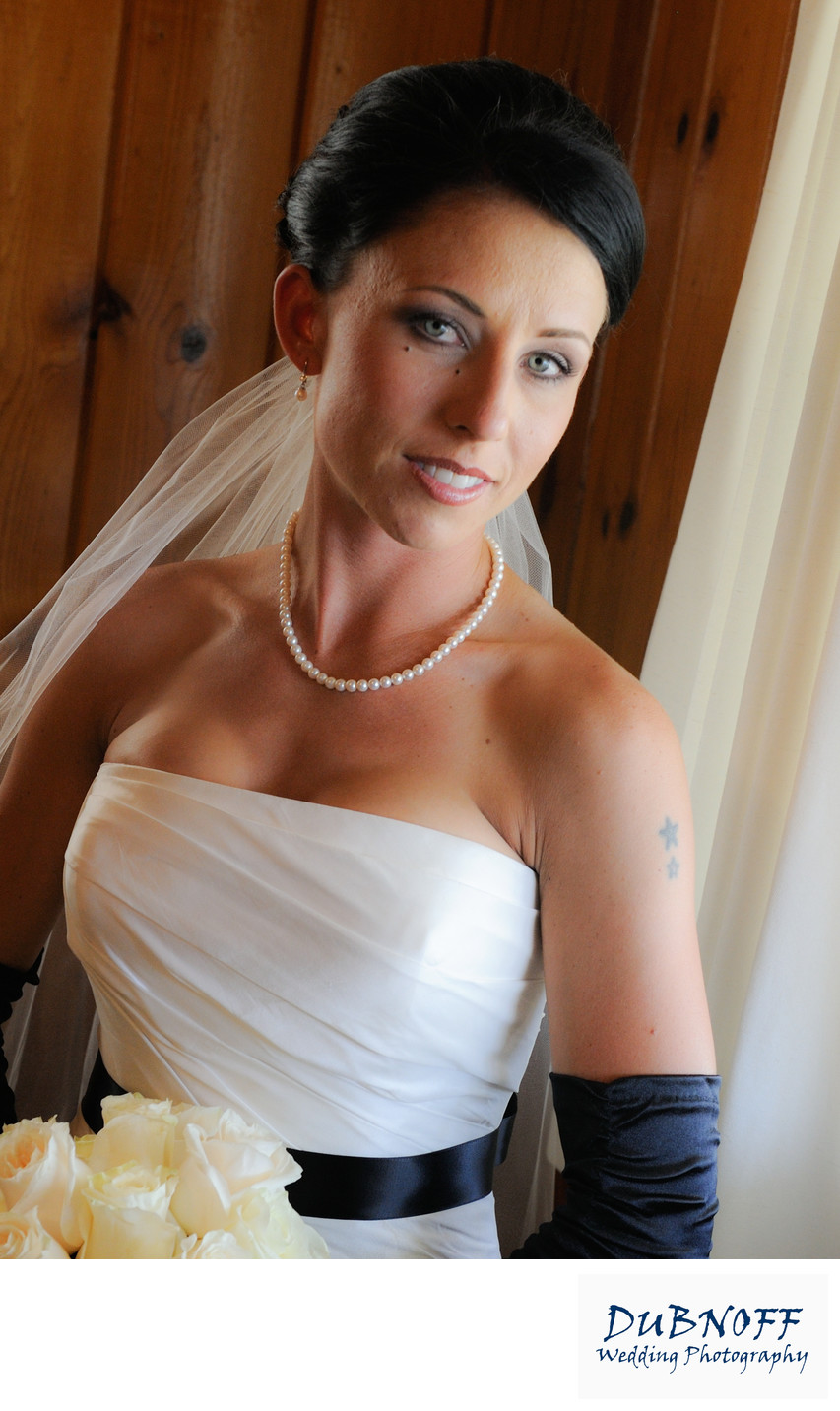 Bride in Beautiful Window Light with Rembrandt Lighting
