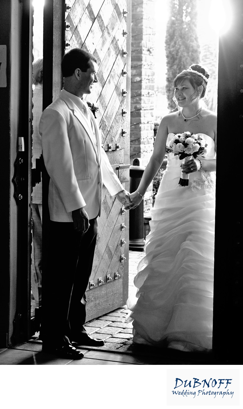 Wedding Photography at Livermore Valley Winery in black and white