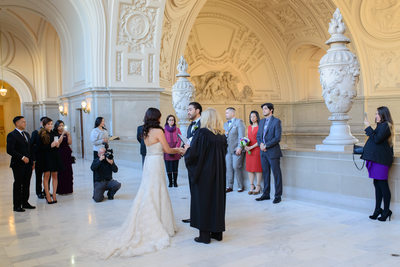 north gallery wedding ceremony San Francisco City Hall