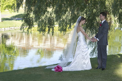 Blackhawk Wedding Photography by the Lake with Bride and Groom