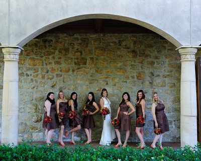Cute Wedding Party Bridemaids in Livermore, California