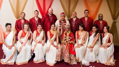 indian bridal party photo
