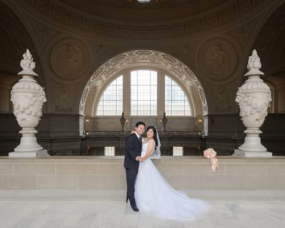 Architecture Photography in San Francisco with Newlywed Couple