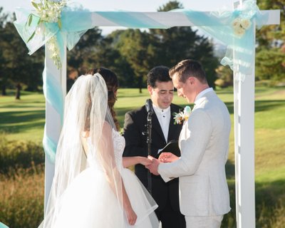 Ring Exchange at this Bay Area Wedding at Boundary Oaks in Walnut Creek