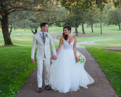 Bride and Groom walking in Walnut Creek Wedding Photography