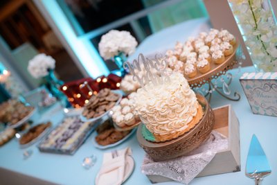 Cake Table at San Francisco Bay Area Wedding Reception