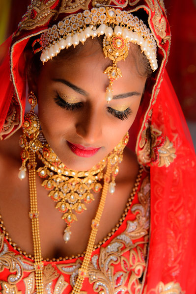 Dramatic Wedding Photography Image of an Indian Bride