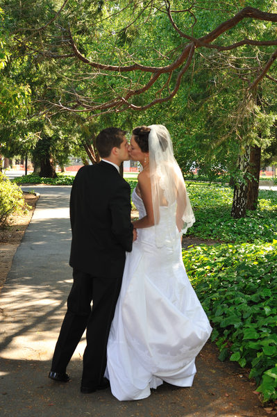 San Francisco Area Wedding Photographer - Kissing Under a Tree