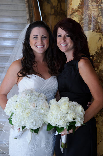Bride with her Attendant at the Fairmont Hotel in San Francisco, CA