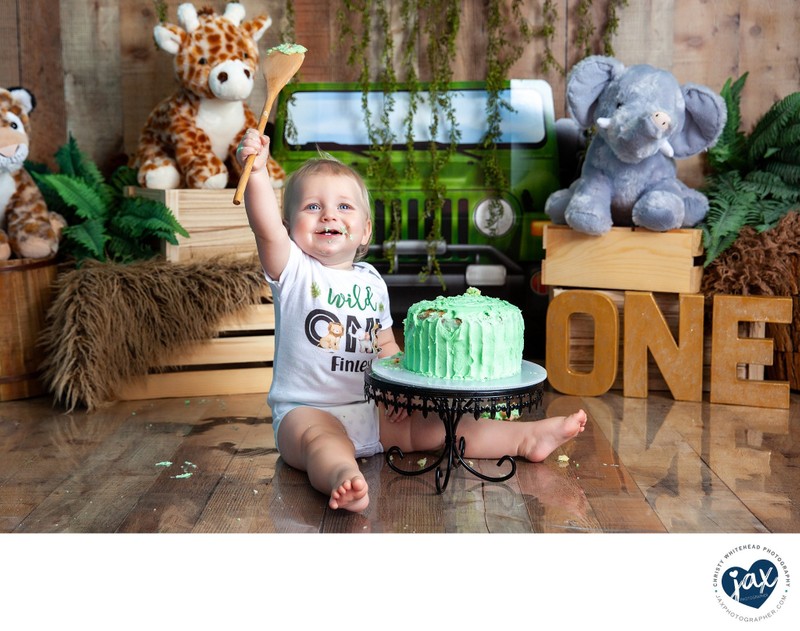 Safari Themed Cake Smash Jacksonville, FL Safari Themed Cake Smash Jacksonville, FL