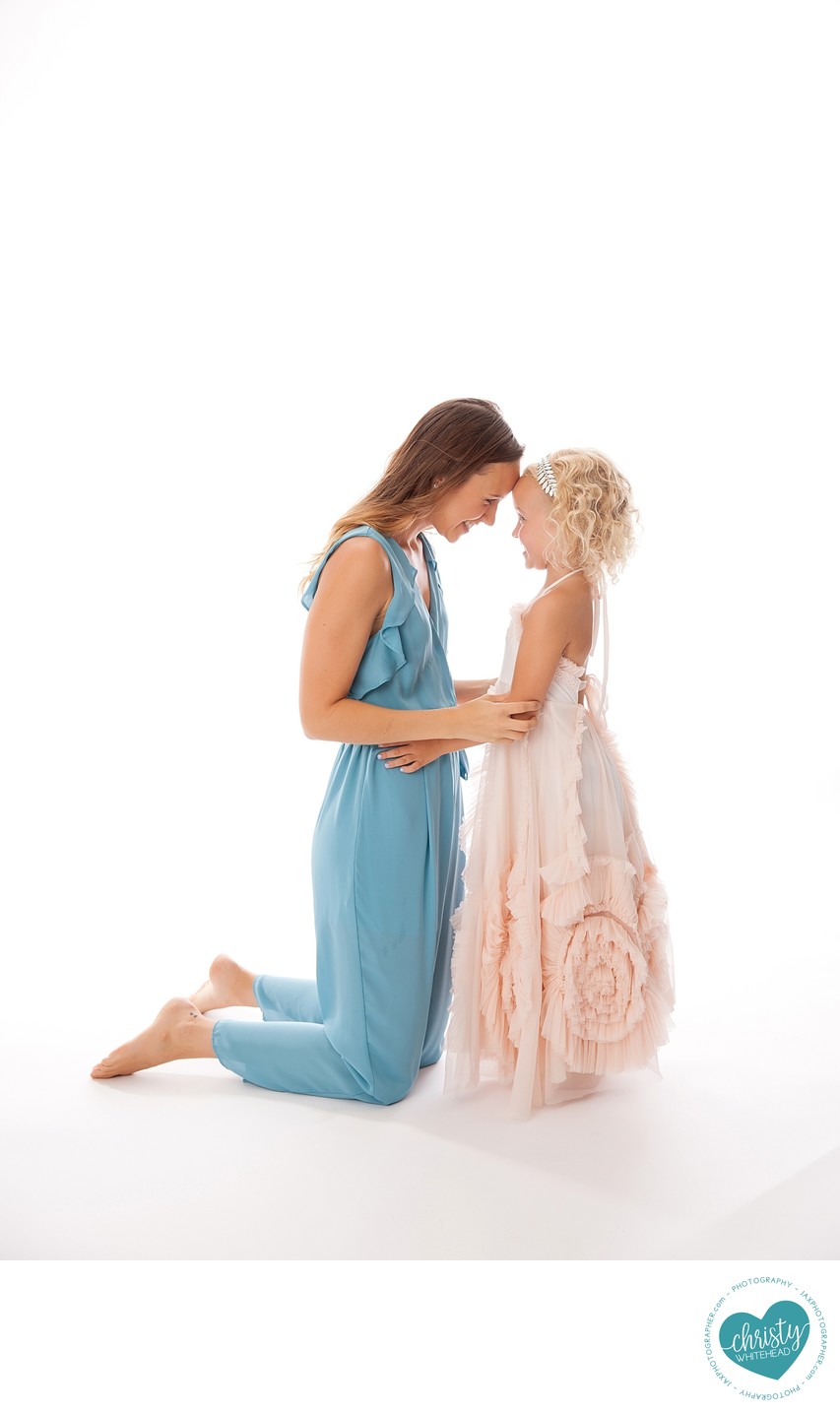 Mom And Daughter In Studio for Photo Shoot 